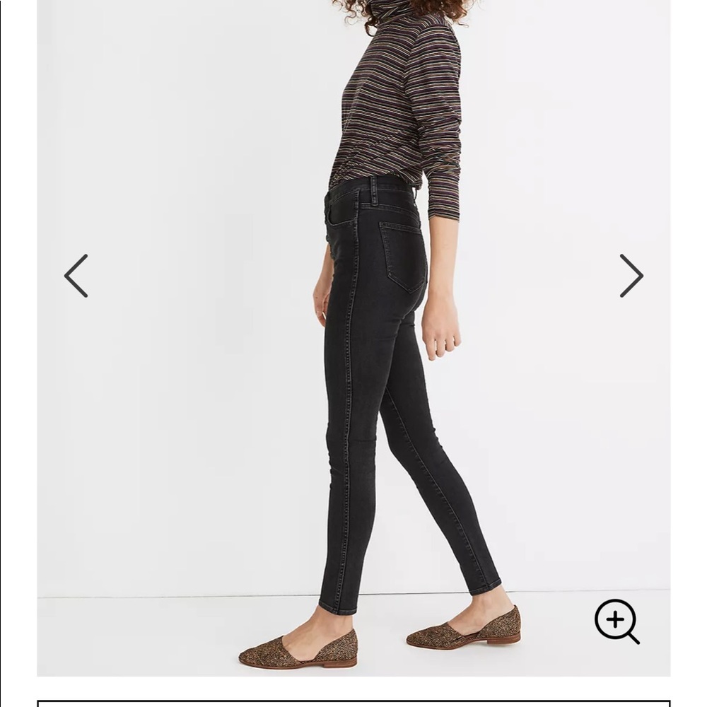 Madewell 10” High Rise Skinny Jean Black - Picture 3 of 8